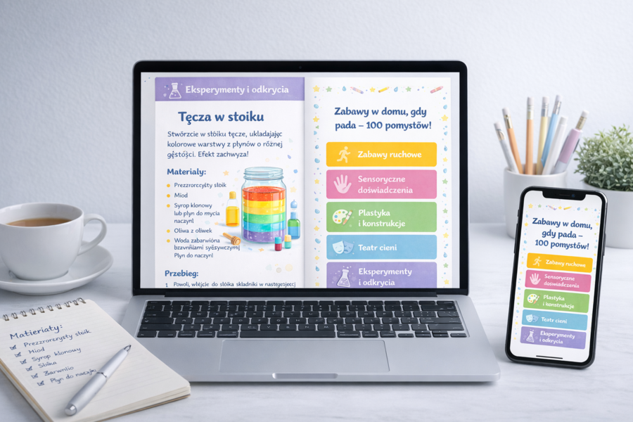 Zabawy w domu, gdy pada – poradnik PDF