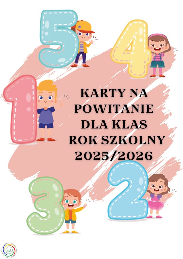 KARTY NA POWITANIE DLA KLAS SZKOŁY PODSTAWOWEJ