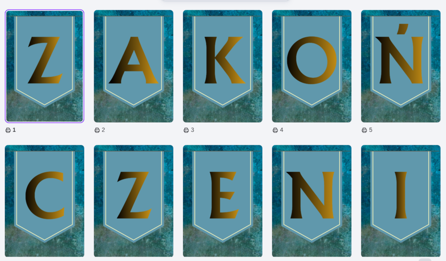 Napis "ZAKOŃCZENIE PRZEDSZKOLA"