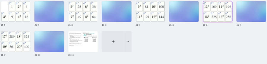 Gra Piotruś "Kwadraty liczb"