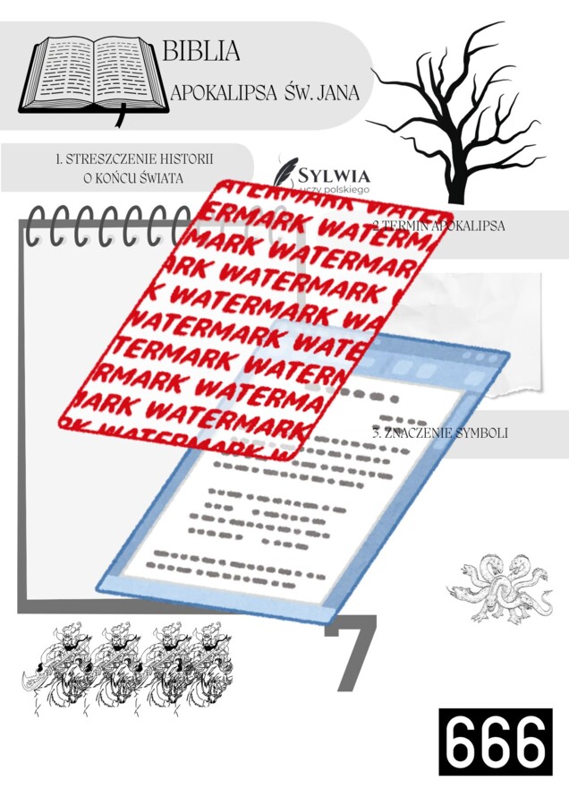 📒 Notatnik maturalny - Biblia (wprowadzenie, Księga Rodzaju, Księga Hioba, Księga Psalmów, Księga Koheleta, Apokalipsa św. Jana)