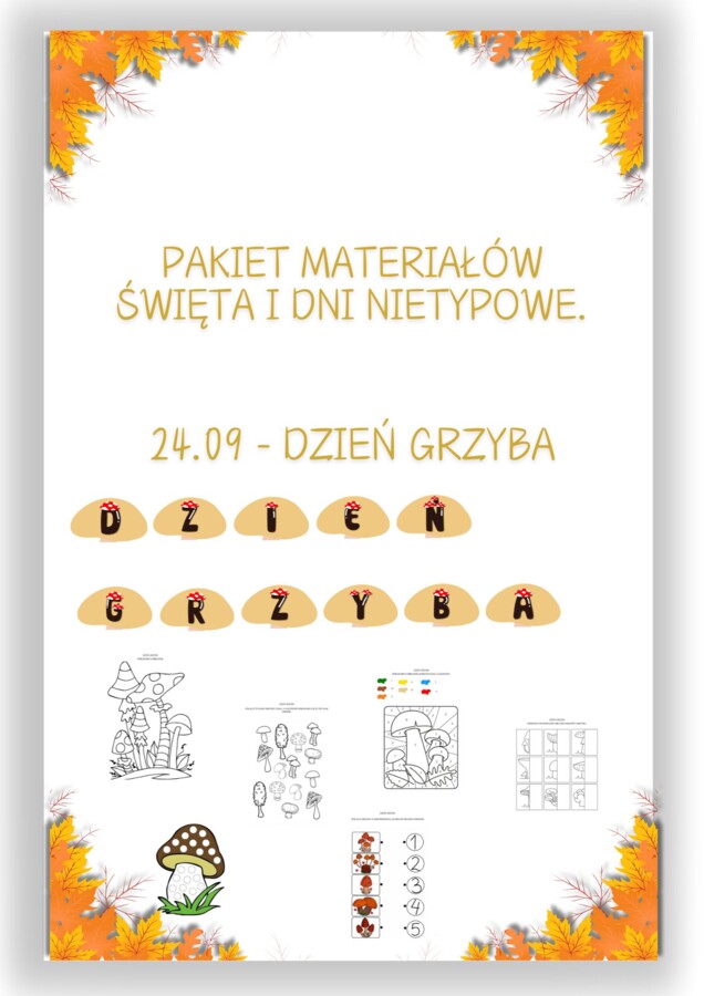 PAKIET MATERIAŁÓW NA WRZESIEŃ WEDŁUG KALENDARZA ŚWIĄT I DNI NIETYPOWYCH.