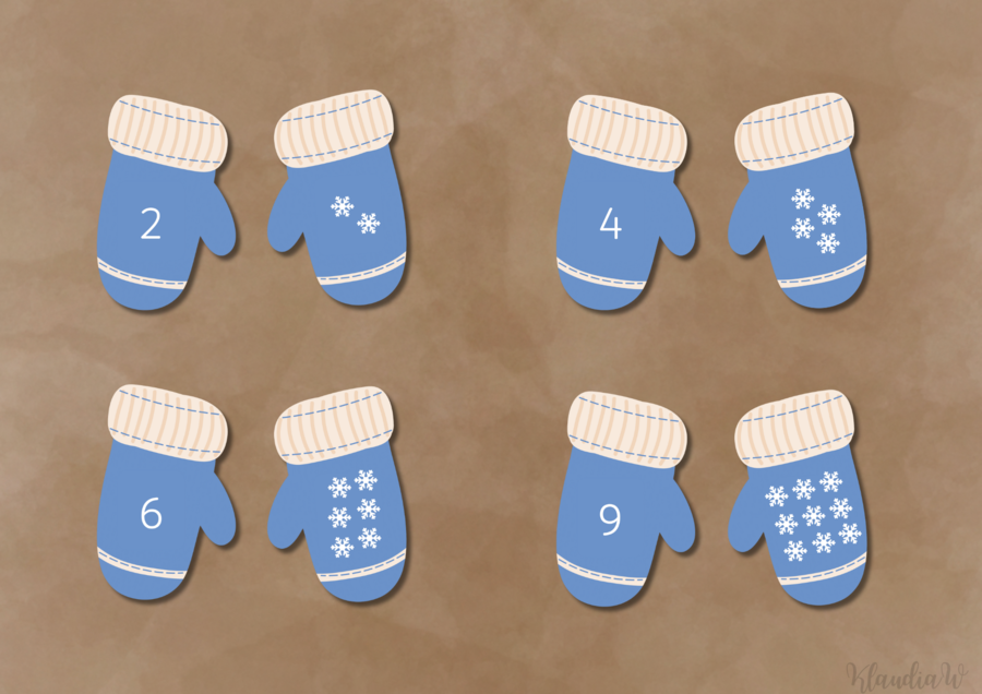 Rękawiczki – liczenie i działania matematyczne w zakresie do 10