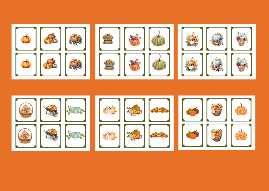 DZIEŃ DYNI – memory – 36 szt. wersja 1