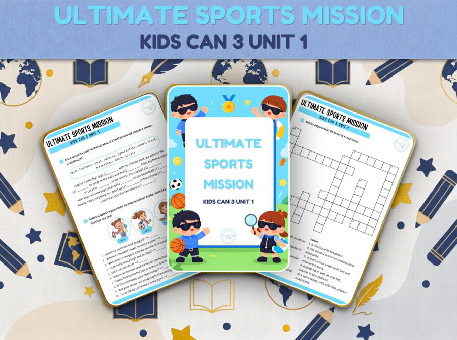 ULTIMATE SPORTS MISSION – Karta Pracy Kids Can 3 (Unit 1) | Grywalizacja & Present Simple