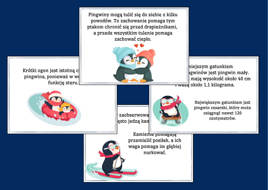 DZIEŃ PINGWINA – Dzień Wiedzy o Pingwinach – Ciekawostki o pingwinach - GAZETKA – świetlica – biblioteka – świetlica – 21 stron