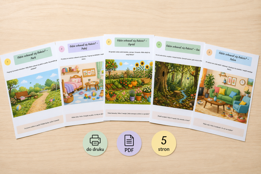 Gdzie schował się Reksio? – zabawa na spostrzegawczość