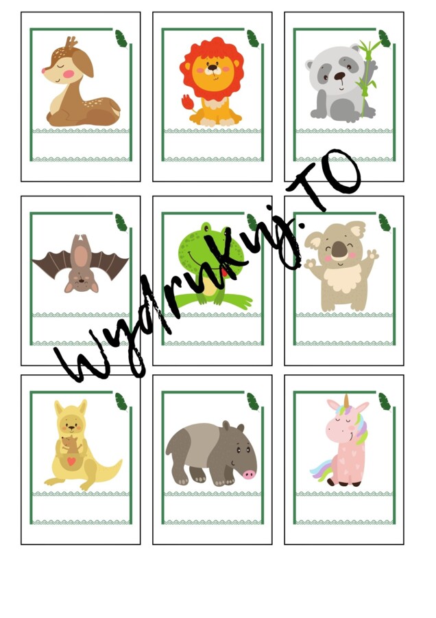 Etykiety na szafki do przedszkola