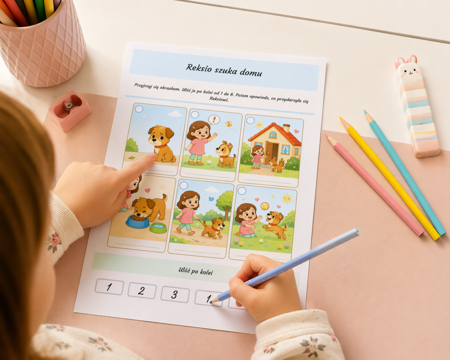 Reksio szuka domu. Historyjka obrazkowa