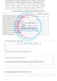 Sprawdzian z legend - kl.6