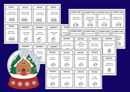 ❄️🎄Karty inspiracji - Zestaw kreatywnych kart do pisania zimowych opowiadań dla dzieci i młodzieży🌟 - zima - opowiadanie - ćwiczenia redakcyjne - 120 szt.