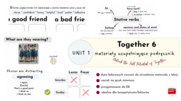 Together 6, unit 1, materiały uzupełniające podręcznik, no-prep, stative verbs, language functions