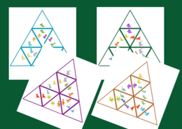DZIEŃ DINOZAURA – trimino obrazkowe – 4 wersje – 9 elementów