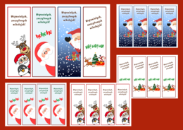 MIKOŁAJKI - Boże Narodzenie – zakładki do książek – zakładka – biblioteka - świetlica - wersja 4