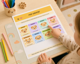 Psie emocje – plansza emocji dla przedszkolaka