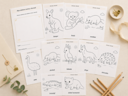 Kolorowanka: Zwierzęta z Australii