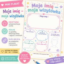 Moje imię - moja wizytówka. Plakat