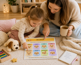 Psie emocje – plansza emocji dla przedszkolaka