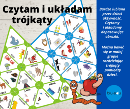 Czytam i układam – trójkąty (układanka niebieska)