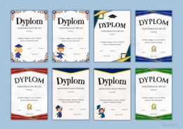 Dyplomy Ukończenia Klasy Drugiej - zestaw