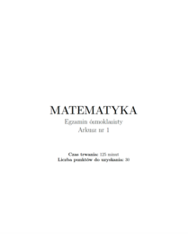 Arkusz E8 nr 1 z matematyki