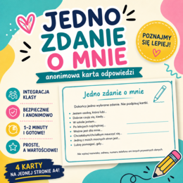 Jedno zdanie o mnie [Przede wszystkim chcę być... sobą] [Zamieńmy słowo 4]