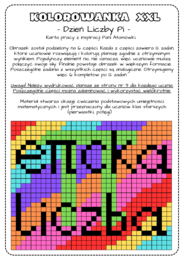 Dzień Liczby Pi - kolorowanka XXl. Klasy 7-8