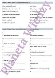 🌞WAKACYJNE REAKCJE JĘZYKOWE🌞- KARTA PRACY – SUMMER HOLIDAY - KLASY 4-8 SZKOŁY PODSTAWOWEJ- PRZYKŁADOWE DIALOGI NA WAKACJACH, NA LOTNISKU, W RESTAURACJI ITP., PYTANIA I SLOWNICTWO POTRZEBNE W PODRÓŻY, BUDOWANIE WŁASNYCH DIALOGÓW+ ODPOWIEDZI