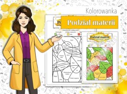 Klasa 7. Chemia. Substancje. Podział materii. Chemiczna kolorowanka. Jesienna karta pracy. Zadanie. Jesień. Pierwszy dzień jesieni.