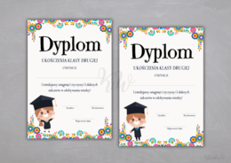 Dyplomy Ukończenia Klasy Drugiej - zestaw