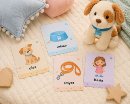 Miska, smycz, legowisko – pierwsze słowa o piesku