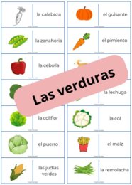 Domino ze słówkami – „las verduras” (warzywa)