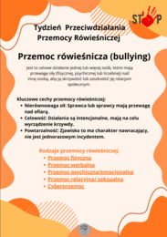 Tydzień przeciwdziałania przemocy rówieśniczej - zestaw materiałów