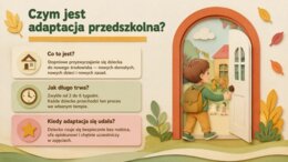 Rozpoczęcie roku przedszkolnego - gazetka lub prezentacja o adaptacji i rozwoju dziecka