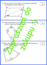 Własności wielokątów oraz kąty w wielokątach - kartkówka lub karta pracy z rozwiązaniem