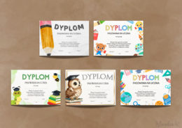 Dyplomy Pasowania na Ucznia – zestaw nr 2