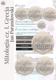 Jan Parandowski "Mitologia" cz. I Grecja - opracowanie maturalne (24 strony)