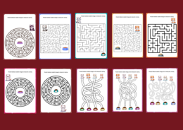 🖤🐱DZIEŃ KOTA - labirynty - 10 wersji - Dzień Czarnego Kota