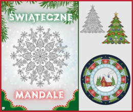 20 Świątecznych Mandali do Kolorowania – Kolorowanki Relaksacyjne PDF