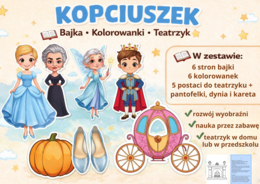 Kopciuszek – bajka, kolorowanki i teatrzyk do druku