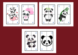 DZIEŃ PANDY – puzzle – układanka- układanki – biblioteka – świetlica – przedszkole – 12 wersji