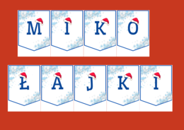 MIKOŁAJKI – Mikołaj – Boże Narodzenie – GIRLANDA – biblioteka – świetlica – przedszkole – gazetka – wersja 4