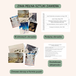 ZIMA NA OBRAZACH WIELKICH ARTYSTÓW – PUZZLE + PROPOZYCJE ZABAW