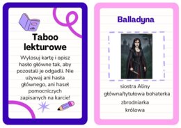 Taboo lekturowe - ,,Balladyna''