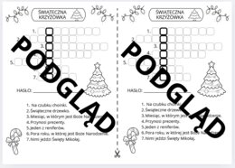 Świąteczna krzyżówka - kl. I - III