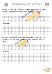 Grudniowa matematyka - dzielenie w zakresie 100 (10 zadań tekstowych)