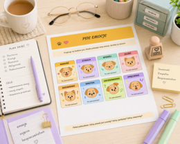 Psie emocje – plansza emocji dla przedszkolaka