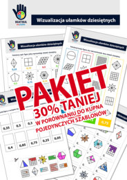 Ułamki dziesiętne - Zestaw materiałów / Pakiet 4x A4 - Szkoła Podstawowa - Klasa 4 / 5 - Klasa Czwarta / Piąta - Ułamek jako część całości - Karta pracy o ułamkach dziesiętnych - Powtórzenie ułamków - Kolorowanka Wycinanka z ułamkami dziesiętnymi - Wizua