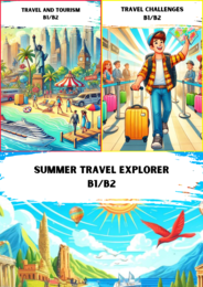 ZESTAW 3 WAKACYJNYCH LEKCJI ANGIELSKIEGO B1/B2. Karty pracy. Worksheet. Gotowe lekcje.