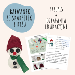 BAŁWANEK ZE SKARPETEK I RYŻU - INSTRUKCJA + DZIAŁANIA EDUKACYJNE